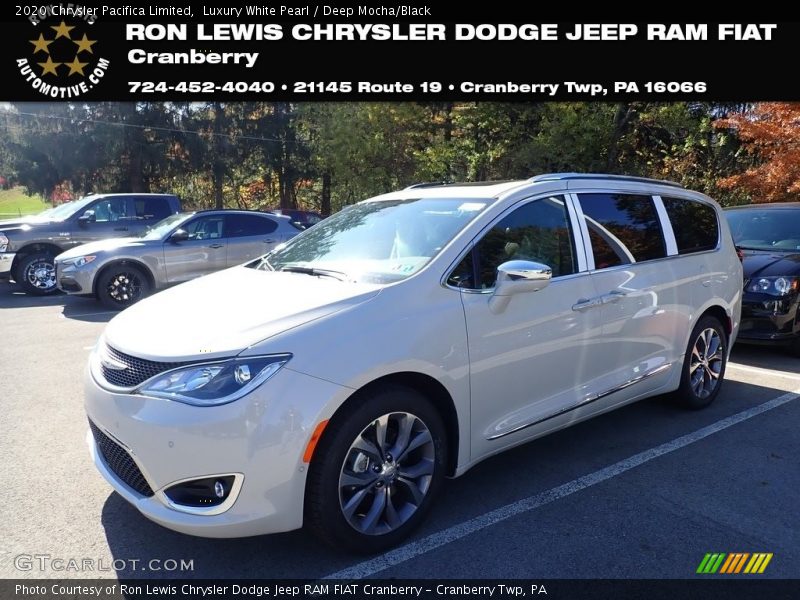 Luxury White Pearl / Deep Mocha/Black 2020 Chrysler Pacifica Limited