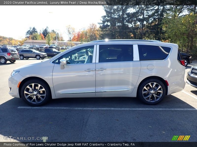 Luxury White Pearl / Deep Mocha/Black 2020 Chrysler Pacifica Limited