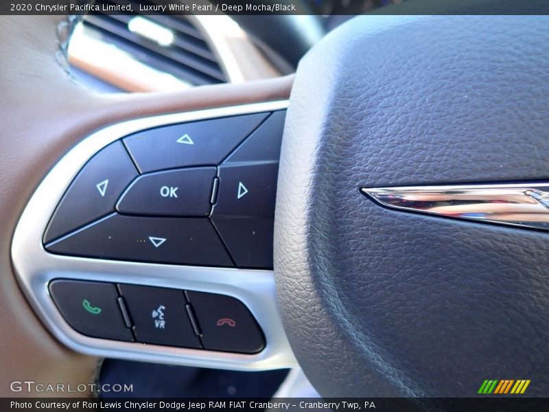 Luxury White Pearl / Deep Mocha/Black 2020 Chrysler Pacifica Limited