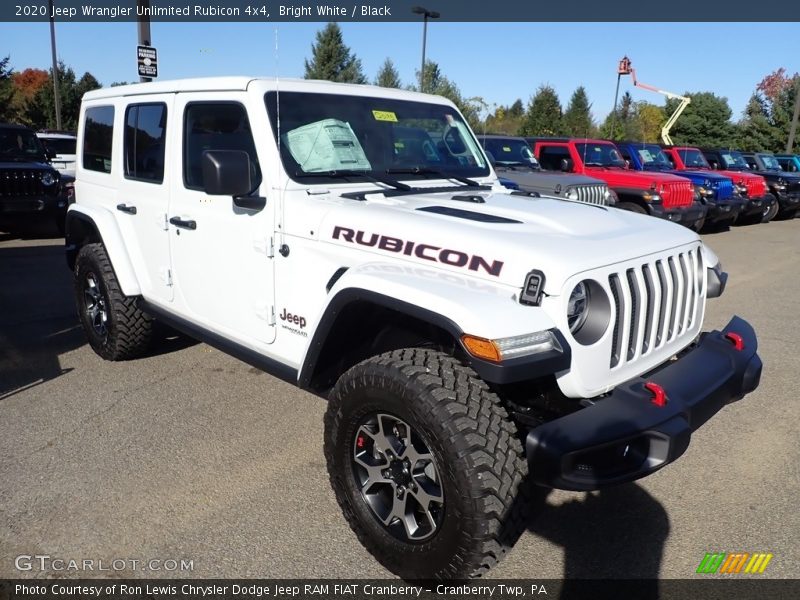 Bright White / Black 2020 Jeep Wrangler Unlimited Rubicon 4x4