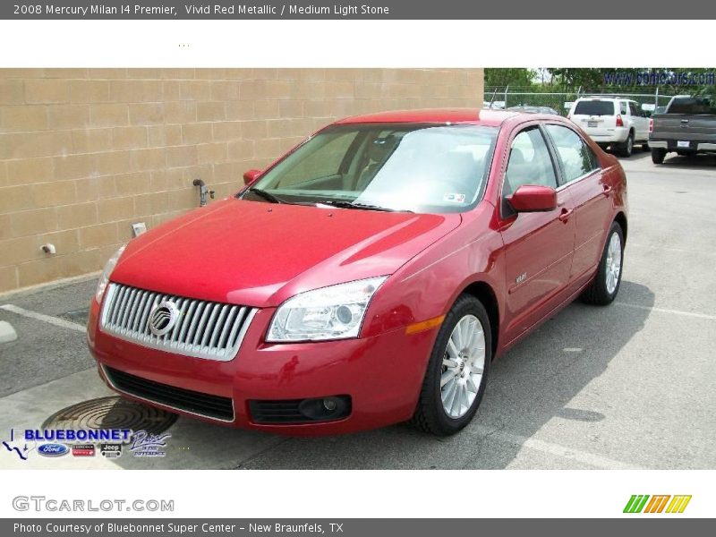 Vivid Red Metallic / Medium Light Stone 2008 Mercury Milan I4 Premier
