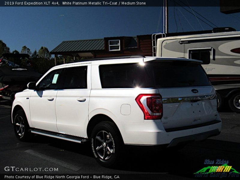 White Platinum Metallic Tri-Coat / Medium Stone 2019 Ford Expedition XLT 4x4