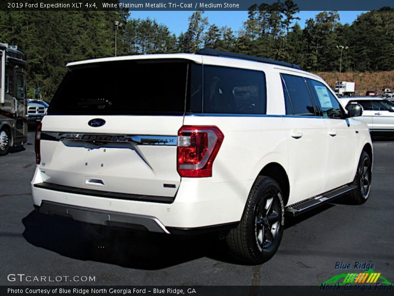 White Platinum Metallic Tri-Coat / Medium Stone 2019 Ford Expedition XLT 4x4