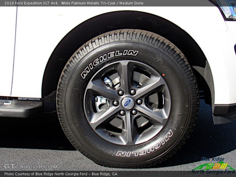 White Platinum Metallic Tri-Coat / Medium Stone 2019 Ford Expedition XLT 4x4