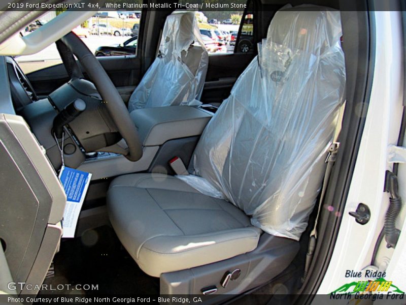 White Platinum Metallic Tri-Coat / Medium Stone 2019 Ford Expedition XLT 4x4