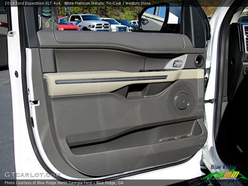 White Platinum Metallic Tri-Coat / Medium Stone 2019 Ford Expedition XLT 4x4