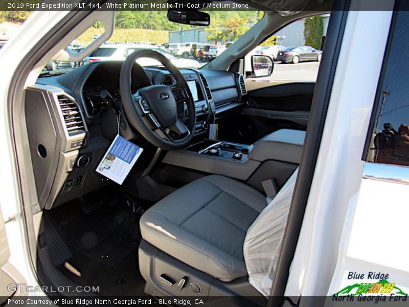 White Platinum Metallic Tri-Coat / Medium Stone 2019 Ford Expedition XLT 4x4