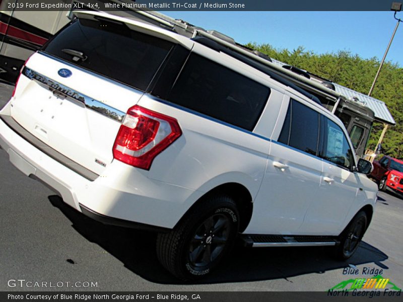 White Platinum Metallic Tri-Coat / Medium Stone 2019 Ford Expedition XLT 4x4