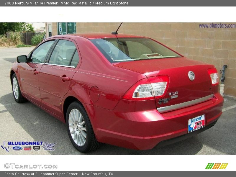 Vivid Red Metallic / Medium Light Stone 2008 Mercury Milan I4 Premier