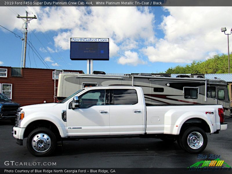 White Platinum Metallic Tri-Coat / Black 2019 Ford F450 Super Duty Platinum Crew Cab 4x4