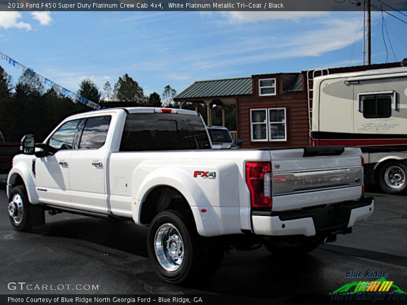 White Platinum Metallic Tri-Coat / Black 2019 Ford F450 Super Duty Platinum Crew Cab 4x4