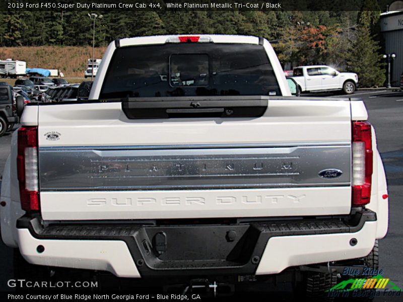 White Platinum Metallic Tri-Coat / Black 2019 Ford F450 Super Duty Platinum Crew Cab 4x4