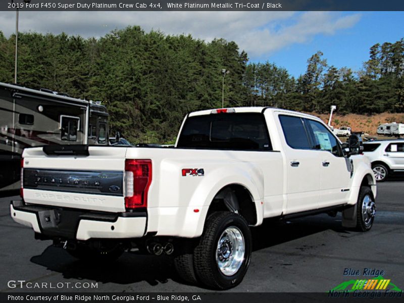 White Platinum Metallic Tri-Coat / Black 2019 Ford F450 Super Duty Platinum Crew Cab 4x4