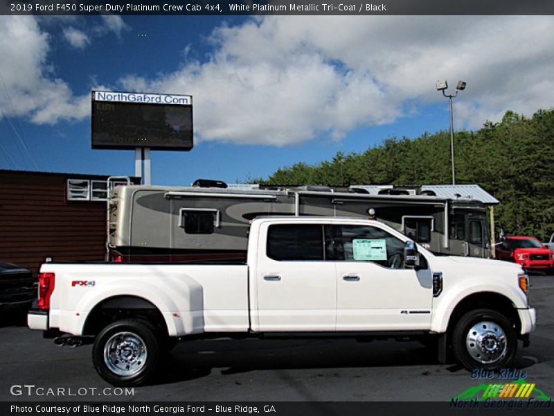 White Platinum Metallic Tri-Coat / Black 2019 Ford F450 Super Duty Platinum Crew Cab 4x4