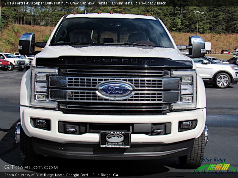 White Platinum Metallic Tri-Coat / Black 2019 Ford F450 Super Duty Platinum Crew Cab 4x4
