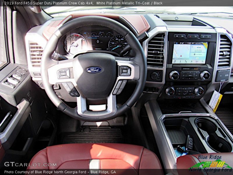 White Platinum Metallic Tri-Coat / Black 2019 Ford F450 Super Duty Platinum Crew Cab 4x4