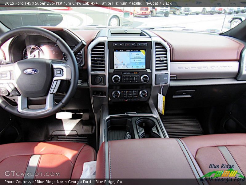 White Platinum Metallic Tri-Coat / Black 2019 Ford F450 Super Duty Platinum Crew Cab 4x4