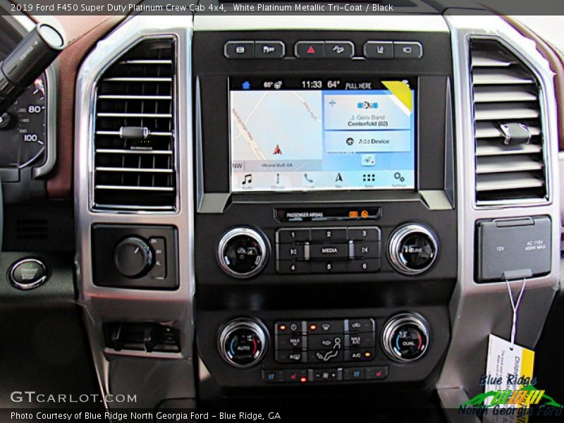 White Platinum Metallic Tri-Coat / Black 2019 Ford F450 Super Duty Platinum Crew Cab 4x4