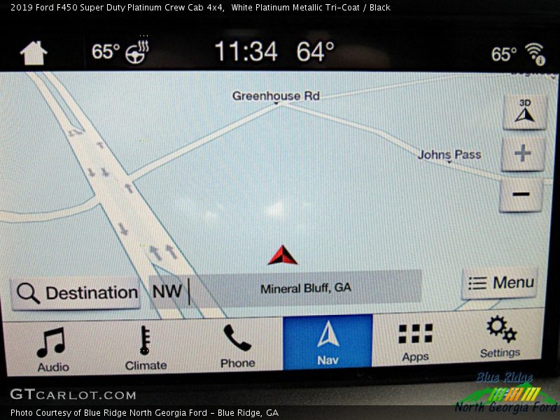 White Platinum Metallic Tri-Coat / Black 2019 Ford F450 Super Duty Platinum Crew Cab 4x4