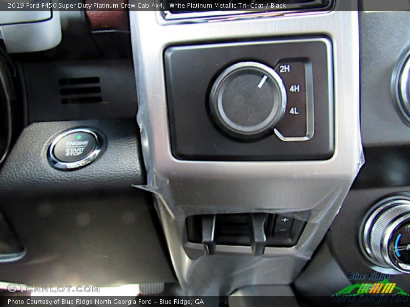 White Platinum Metallic Tri-Coat / Black 2019 Ford F450 Super Duty Platinum Crew Cab 4x4