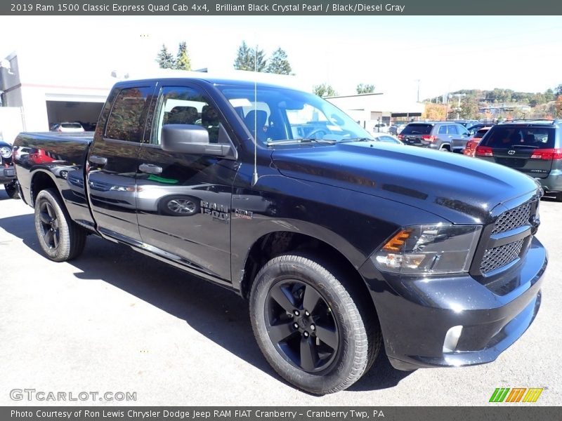 Brilliant Black Crystal Pearl / Black/Diesel Gray 2019 Ram 1500 Classic Express Quad Cab 4x4