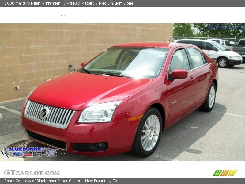 Vivid Red Metallic / Medium Light Stone 2008 Mercury Milan I4 Premier