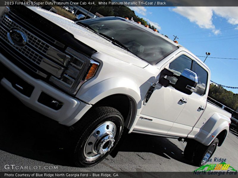 White Platinum Metallic Tri-Coat / Black 2019 Ford F450 Super Duty Platinum Crew Cab 4x4
