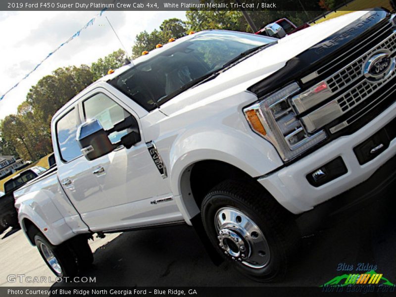 White Platinum Metallic Tri-Coat / Black 2019 Ford F450 Super Duty Platinum Crew Cab 4x4