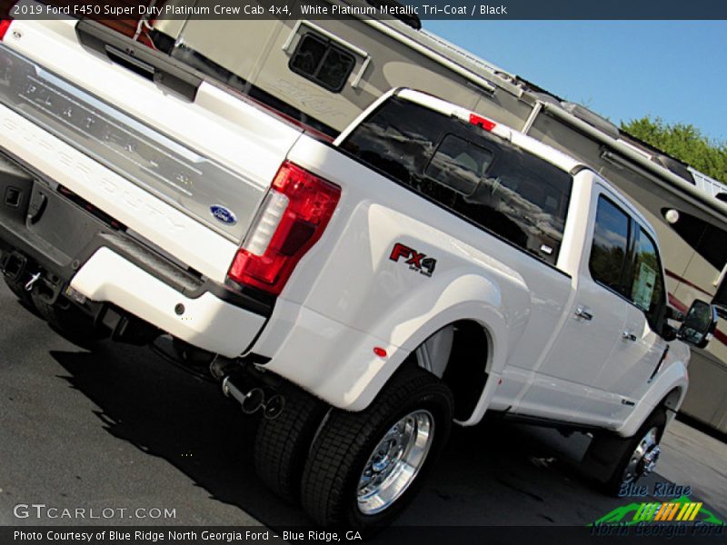 White Platinum Metallic Tri-Coat / Black 2019 Ford F450 Super Duty Platinum Crew Cab 4x4