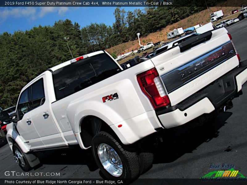 White Platinum Metallic Tri-Coat / Black 2019 Ford F450 Super Duty Platinum Crew Cab 4x4