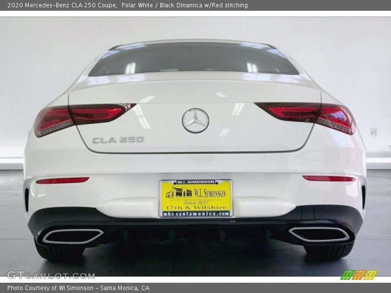 Polar White / Black Dinamica w/Red stitching 2020 Mercedes-Benz CLA 250 Coupe