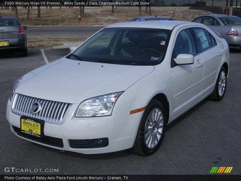 White Suede / Dark Charcoal/Medium Light Stone 2009 Mercury Milan V6 Premier