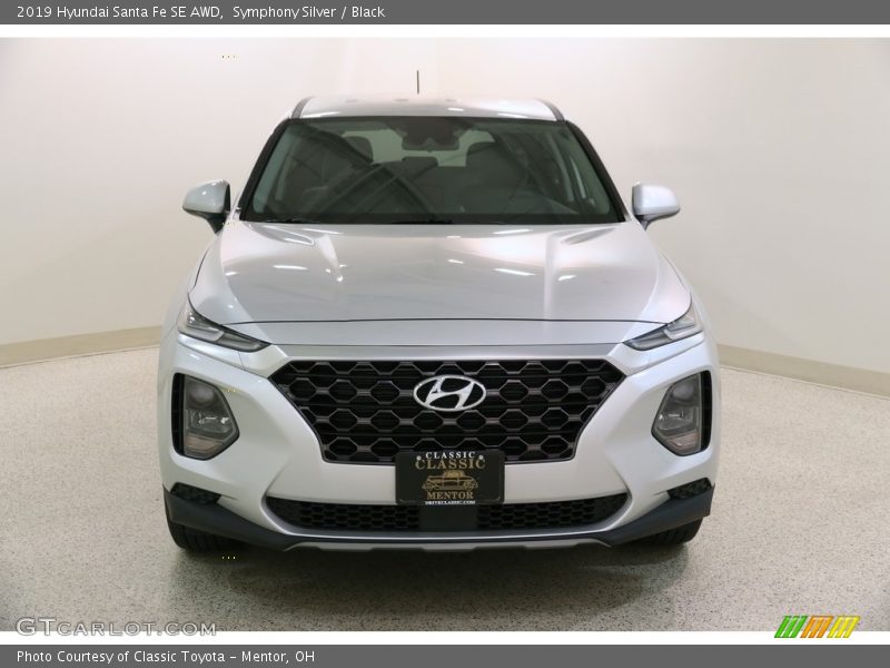 Symphony Silver / Black 2019 Hyundai Santa Fe SE AWD