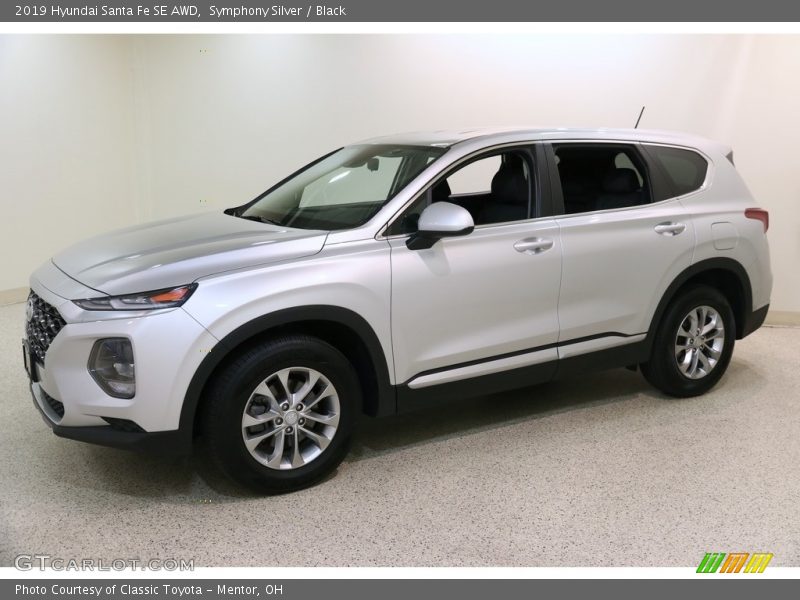 Symphony Silver / Black 2019 Hyundai Santa Fe SE AWD