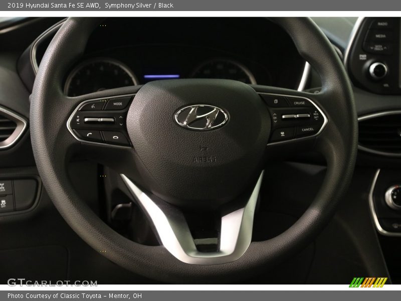 Symphony Silver / Black 2019 Hyundai Santa Fe SE AWD