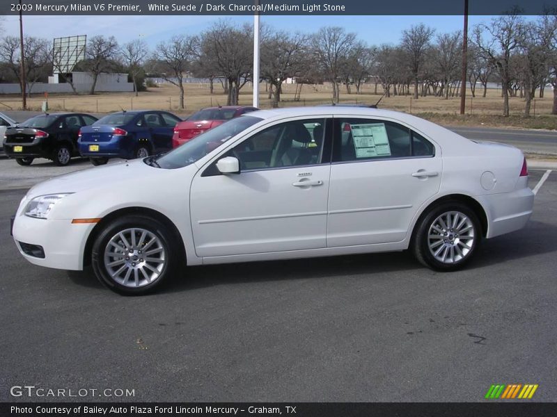 White Suede / Dark Charcoal/Medium Light Stone 2009 Mercury Milan V6 Premier