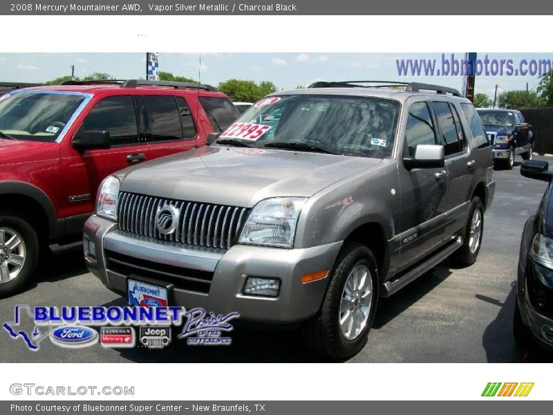 Vapor Silver Metallic / Charcoal Black 2008 Mercury Mountaineer AWD