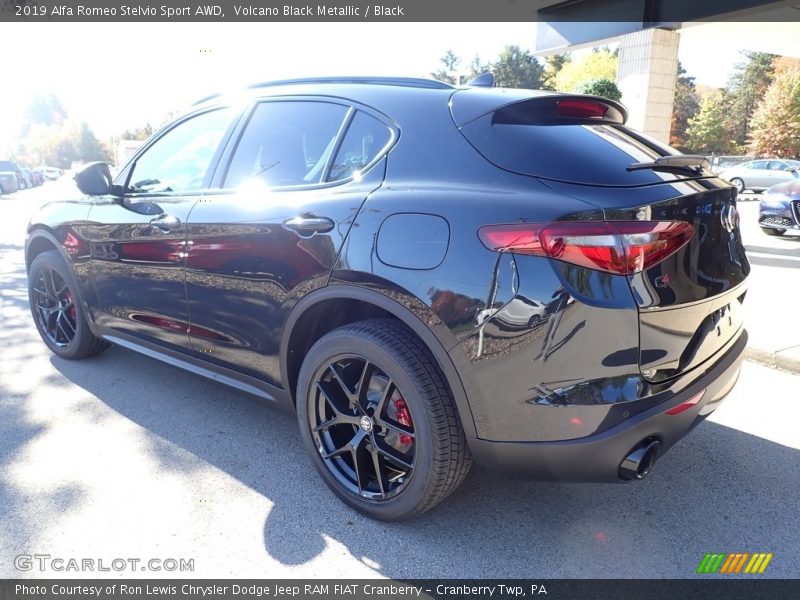 Volcano Black Metallic / Black 2019 Alfa Romeo Stelvio Sport AWD