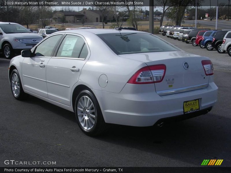 White Suede / Dark Charcoal/Medium Light Stone 2009 Mercury Milan V6 Premier
