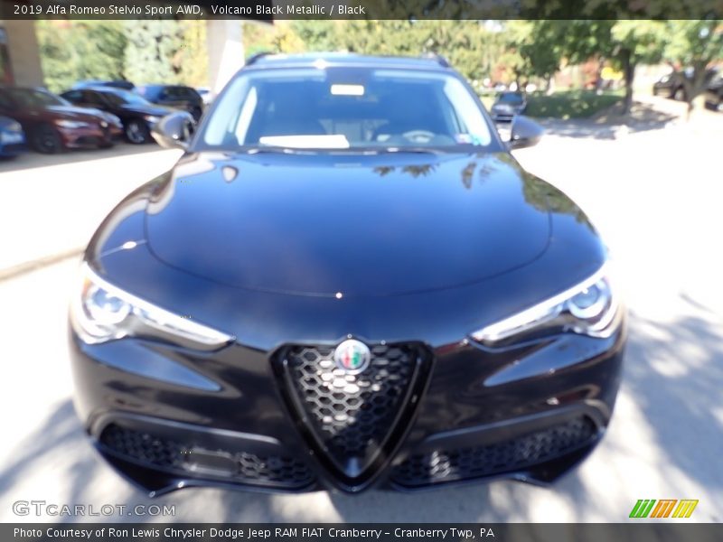 Volcano Black Metallic / Black 2019 Alfa Romeo Stelvio Sport AWD
