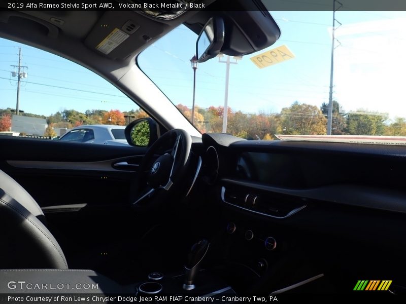 Volcano Black Metallic / Black 2019 Alfa Romeo Stelvio Sport AWD