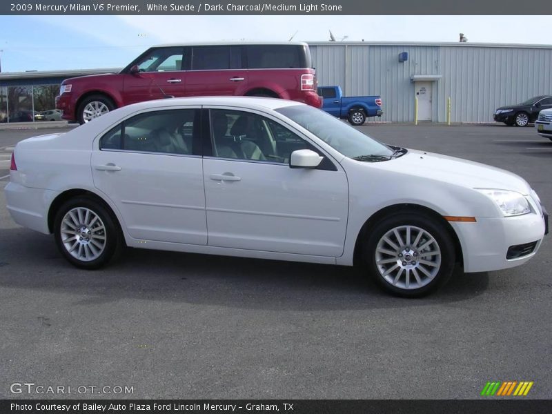White Suede / Dark Charcoal/Medium Light Stone 2009 Mercury Milan V6 Premier