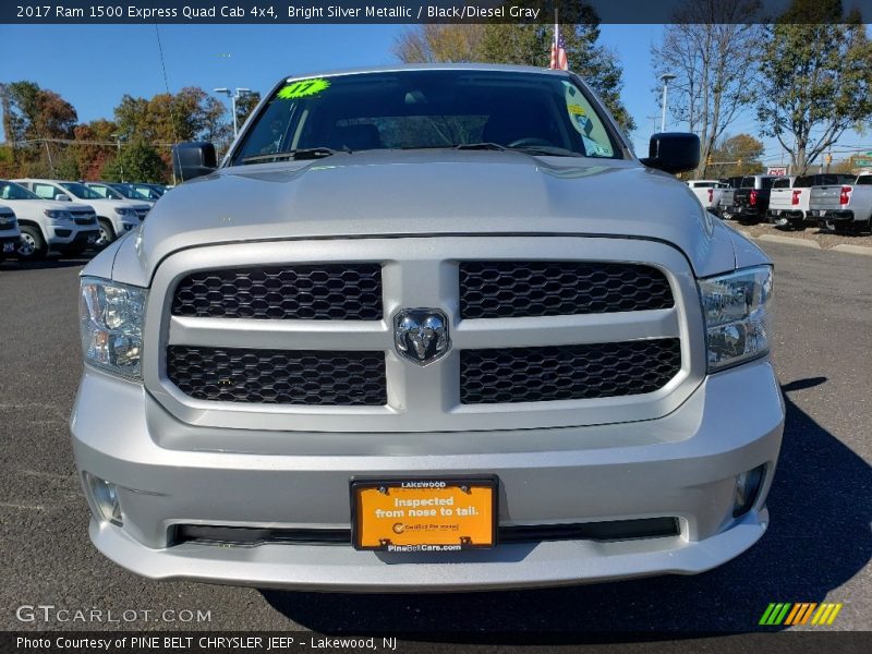 Bright Silver Metallic / Black/Diesel Gray 2017 Ram 1500 Express Quad Cab 4x4