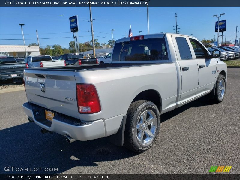 Bright Silver Metallic / Black/Diesel Gray 2017 Ram 1500 Express Quad Cab 4x4