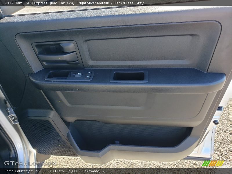 Bright Silver Metallic / Black/Diesel Gray 2017 Ram 1500 Express Quad Cab 4x4