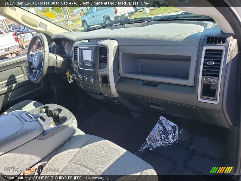 Bright Silver Metallic / Black/Diesel Gray 2017 Ram 1500 Express Quad Cab 4x4