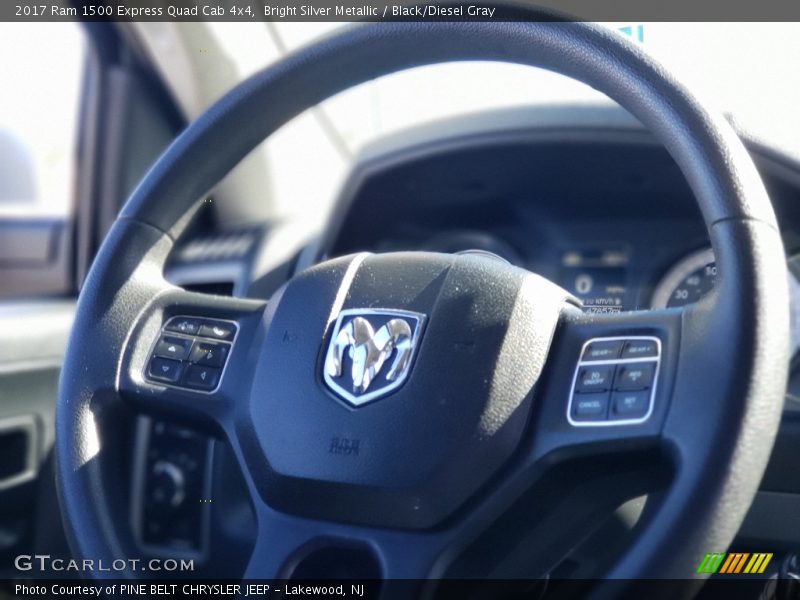 Bright Silver Metallic / Black/Diesel Gray 2017 Ram 1500 Express Quad Cab 4x4