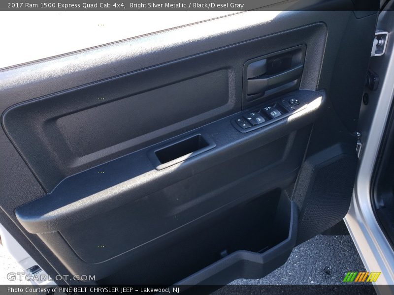 Bright Silver Metallic / Black/Diesel Gray 2017 Ram 1500 Express Quad Cab 4x4