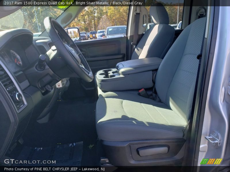 Bright Silver Metallic / Black/Diesel Gray 2017 Ram 1500 Express Quad Cab 4x4