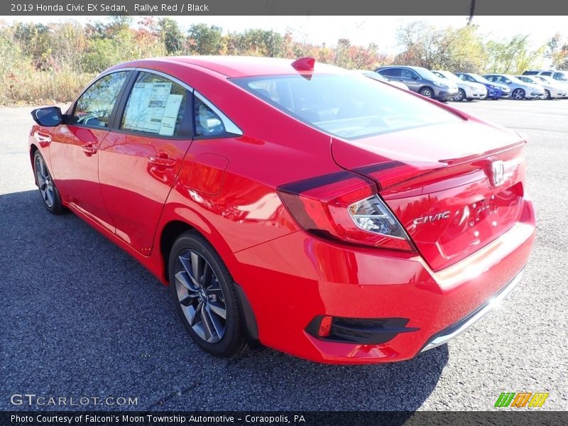 Rallye Red / Black 2019 Honda Civic EX Sedan